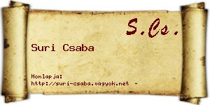 Suri Csaba névjegykártya
